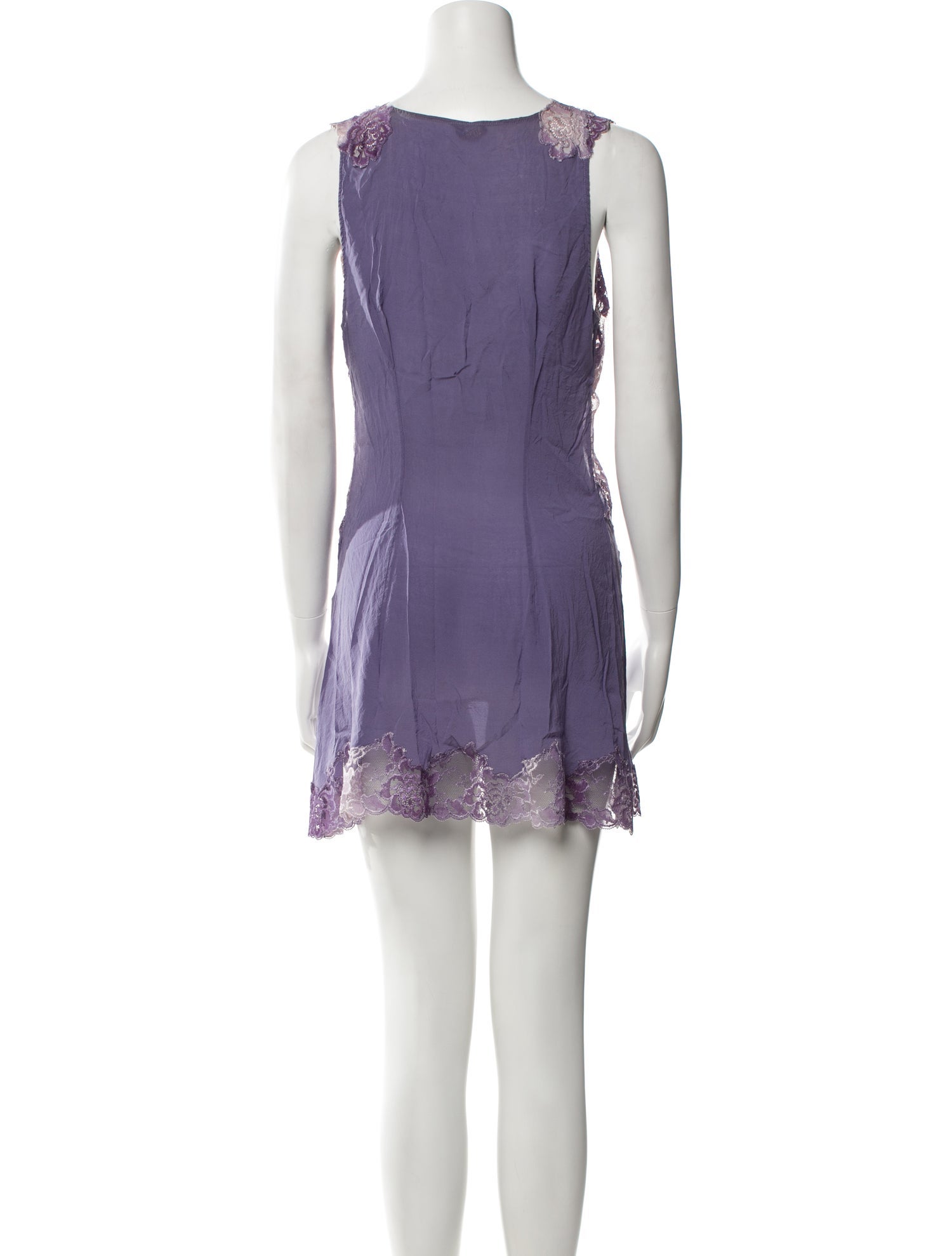 La Perla Nylon Lace Trim Embellishment Nightgown